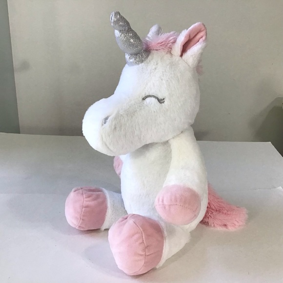 Kellytoy Toys Kellytoy Unicorn Plush 8 Baby Rattle Toy Crinkle Ears Sewn Eyes Stuffed Animal